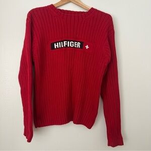 Vintage Tommy Hilfiger ribbed knot crew neck sweater M